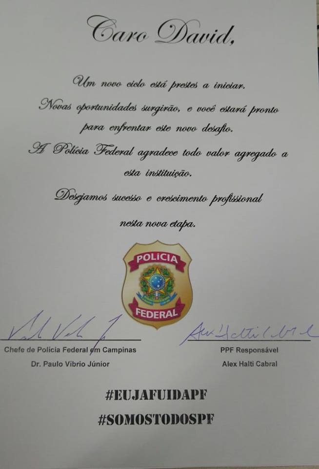 Certificado Polícia Federal