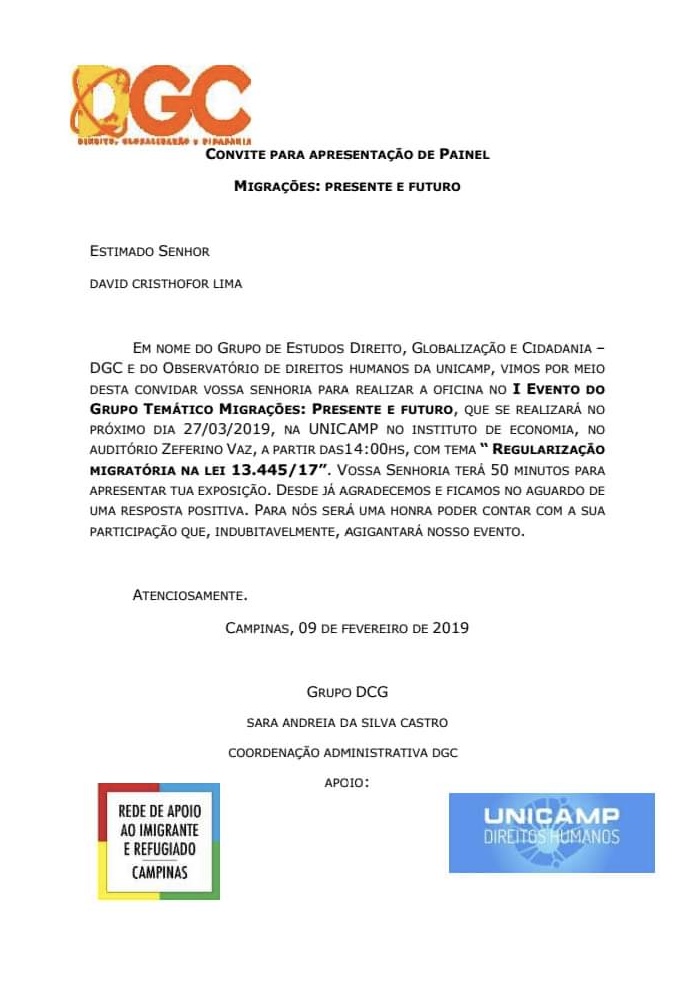 I Evento do Grupo Temático Migrações - Presente e futuro